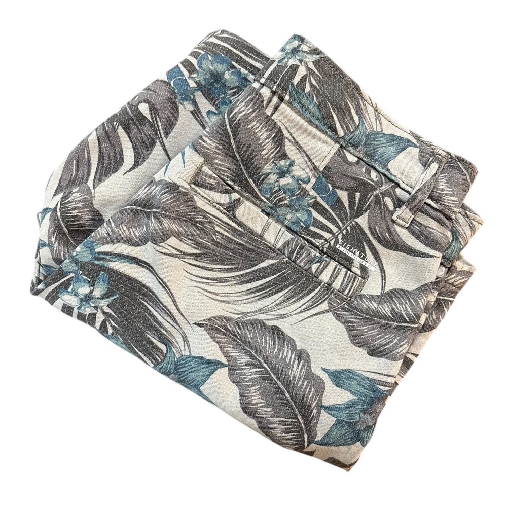SIGNATURE LEVI STRAUSS Shorts‎ Mens 28 Tropical Floral Print Casual Summer